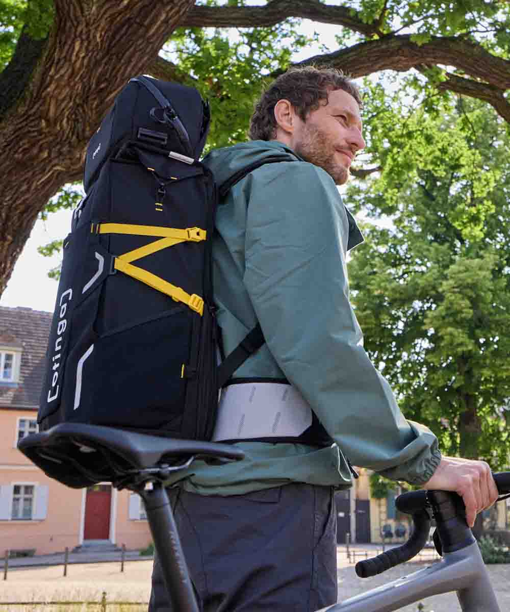 OTINGA Bundle: Bike and Hike Fahrrad-Rucksack + Lenkertasche
