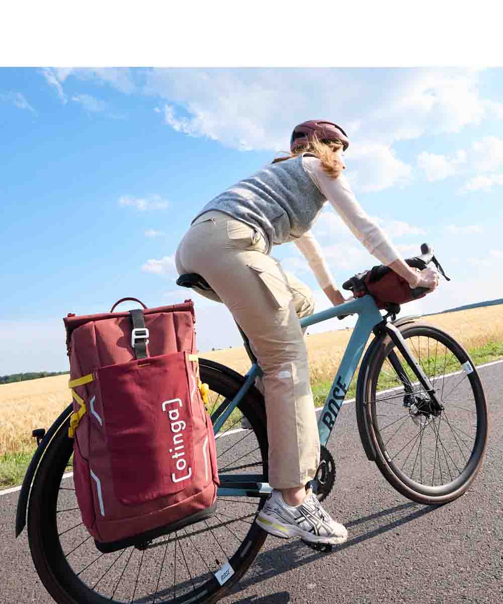 OTINGA Bundle: Bike and Hike Fahrrad-Rucksack + Lenkertasche