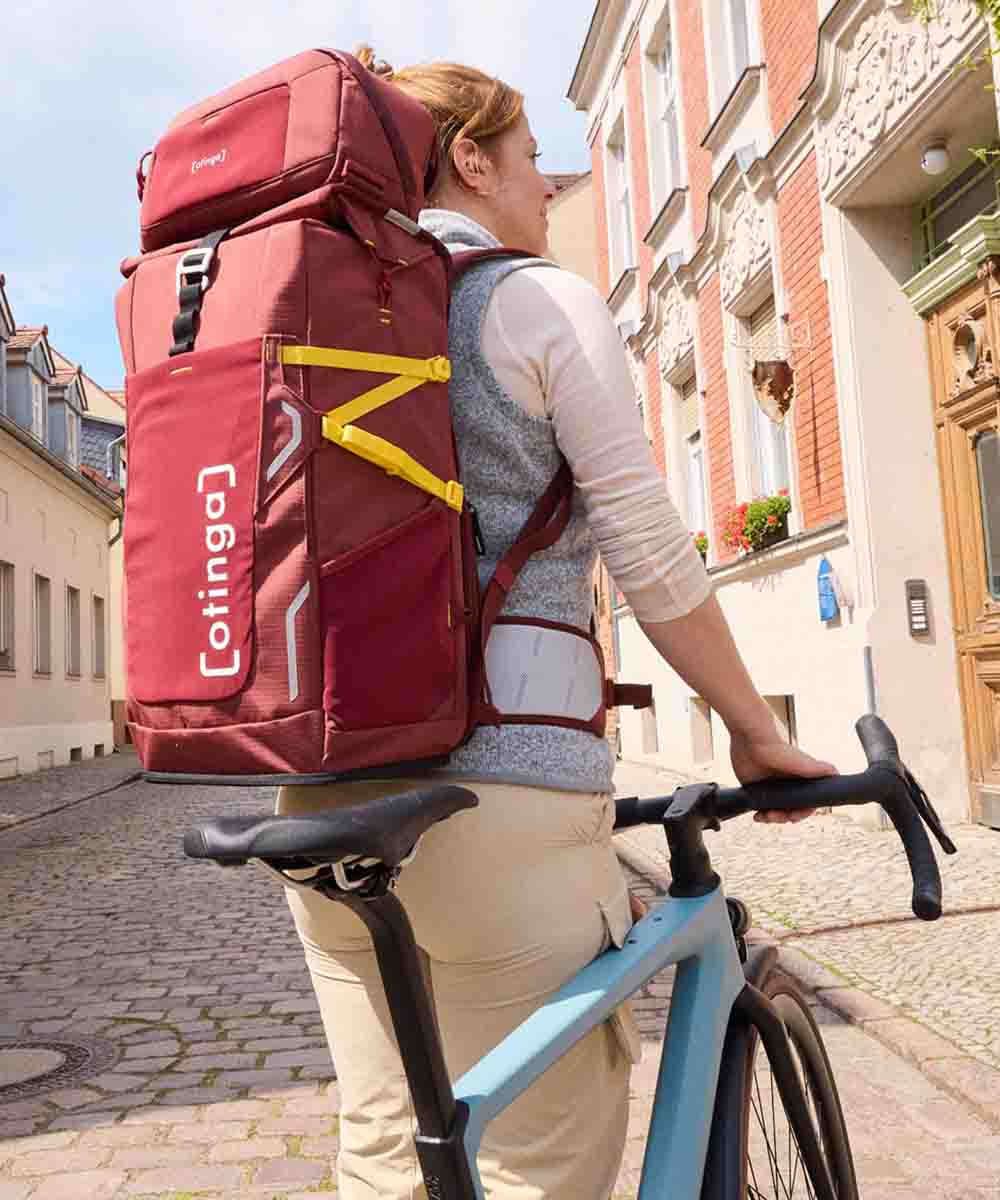OTINGA Bundle: Bike and Hike Fahrrad-Rucksack + Lenkertasche