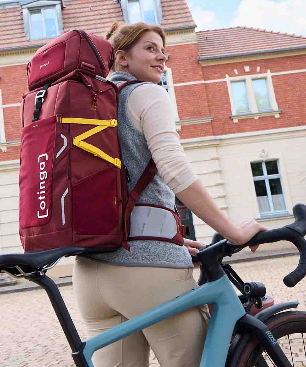 OTINGA Bundle: Bike and Hike Fahrrad-Rucksack + Lenkertasche