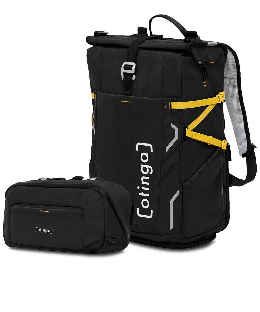 fahrradtasche rucksack nachhaltig OTINGA Bundle Bike and Hike: Rucksack + Lenkertasche