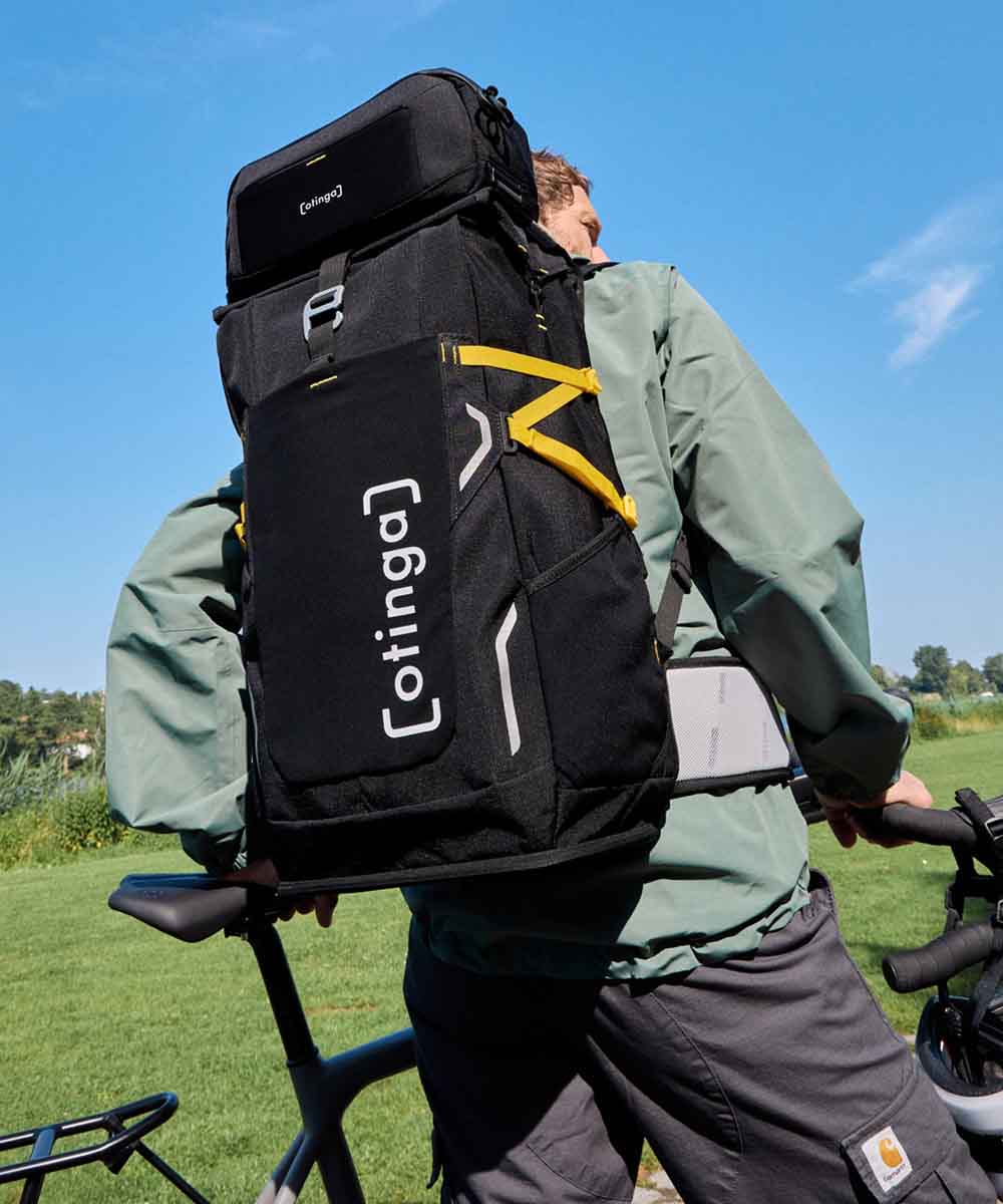 OTINGA Bundle: Bike and Hike Fahrrad-Rucksack + Lenkertasche