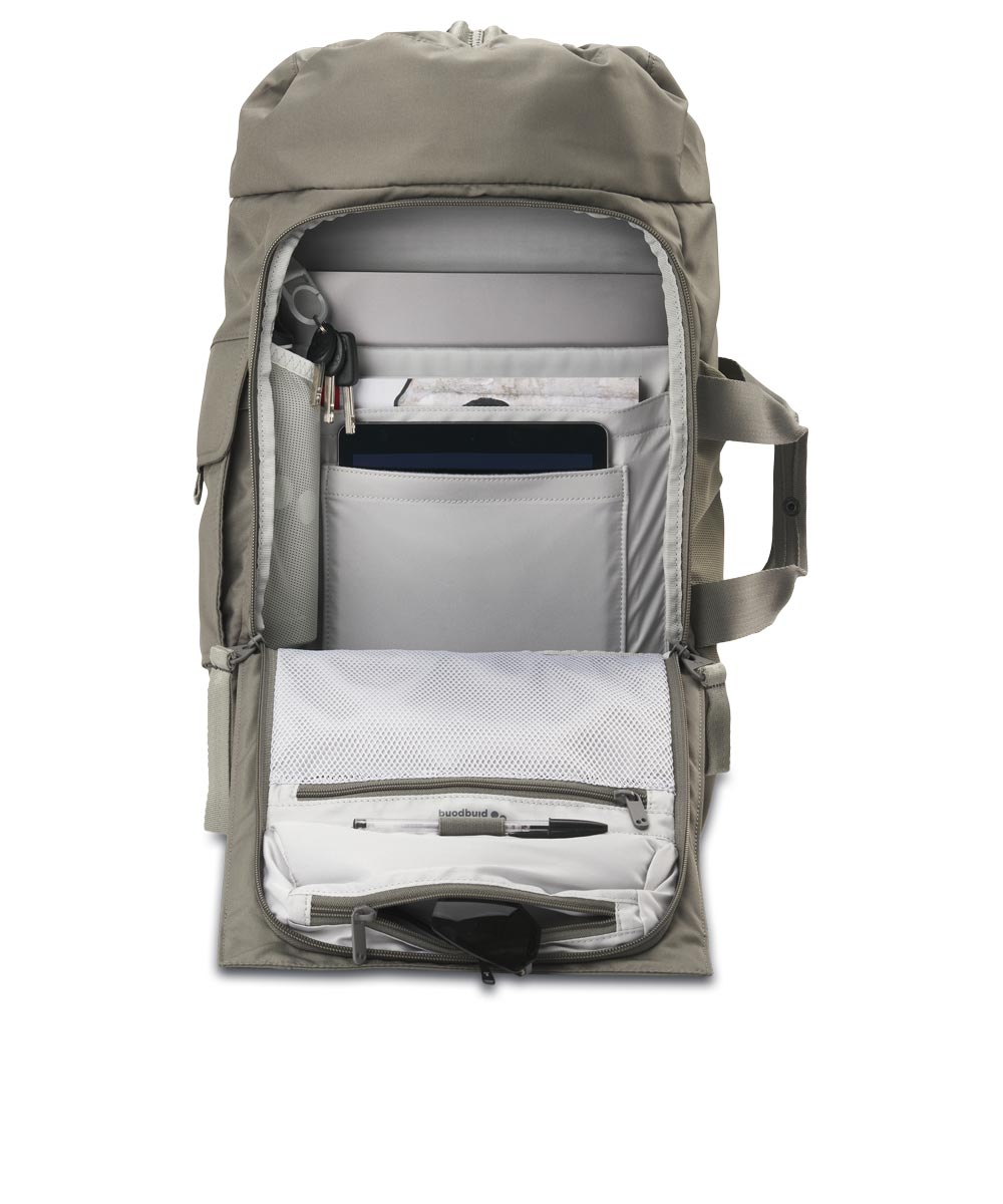 Pinqponq Blok Medium Backpack made from recycled PET bottles Construct