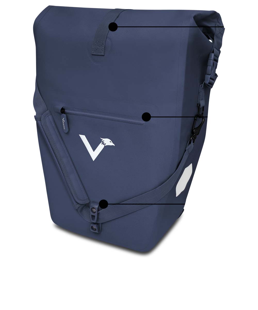 VALKENTAL ValkOcean 2-in-1 Fahrradtasche 22-28L