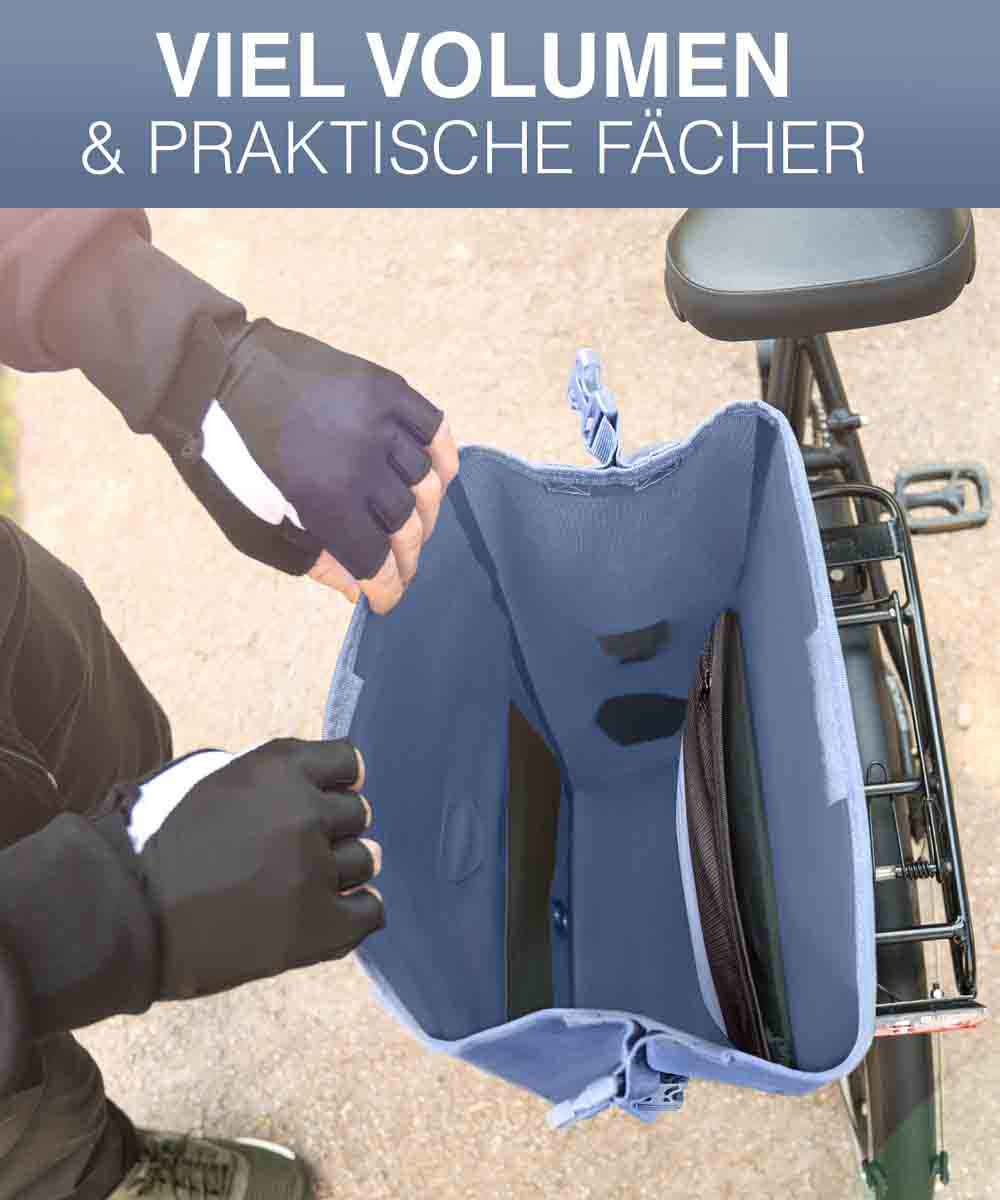 VALKENTAL ValkOcean 2-in-1 Fahrradtasche 22-28L