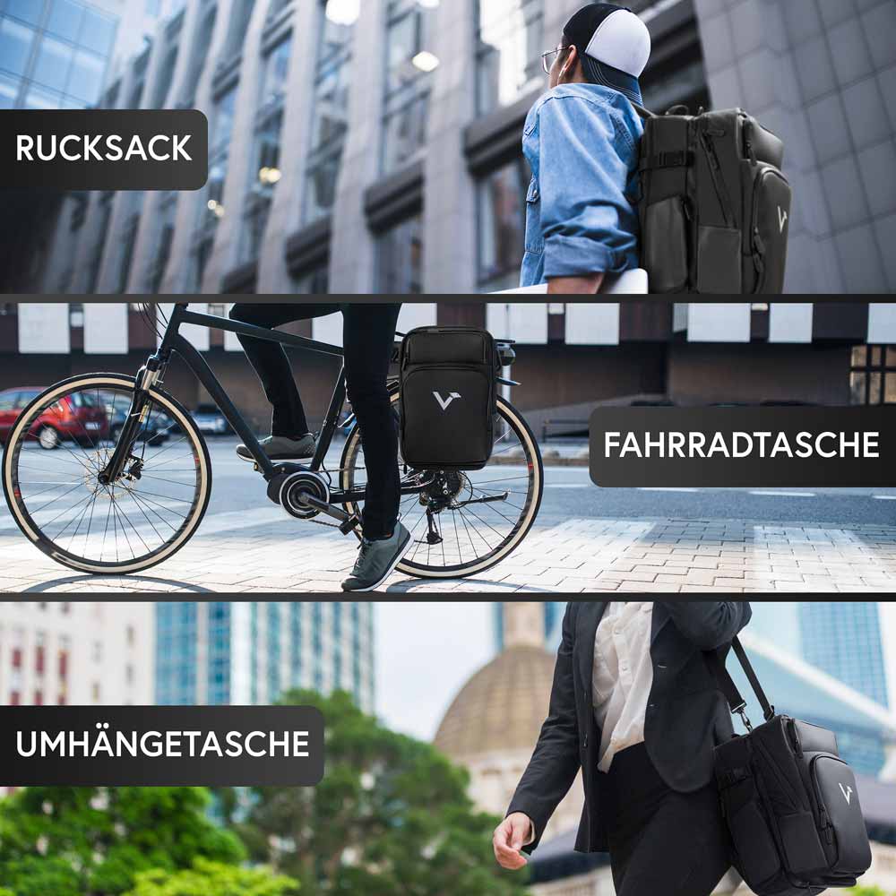 VALKENTAL ValkBusiness 3-in-1 Fahrradtasche 22L