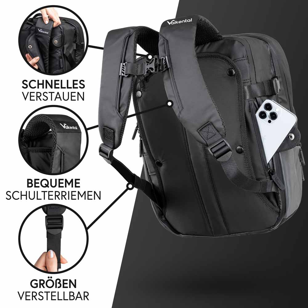 VALKENTAL ValkBusiness 3-in-1 bicycle bag 22L