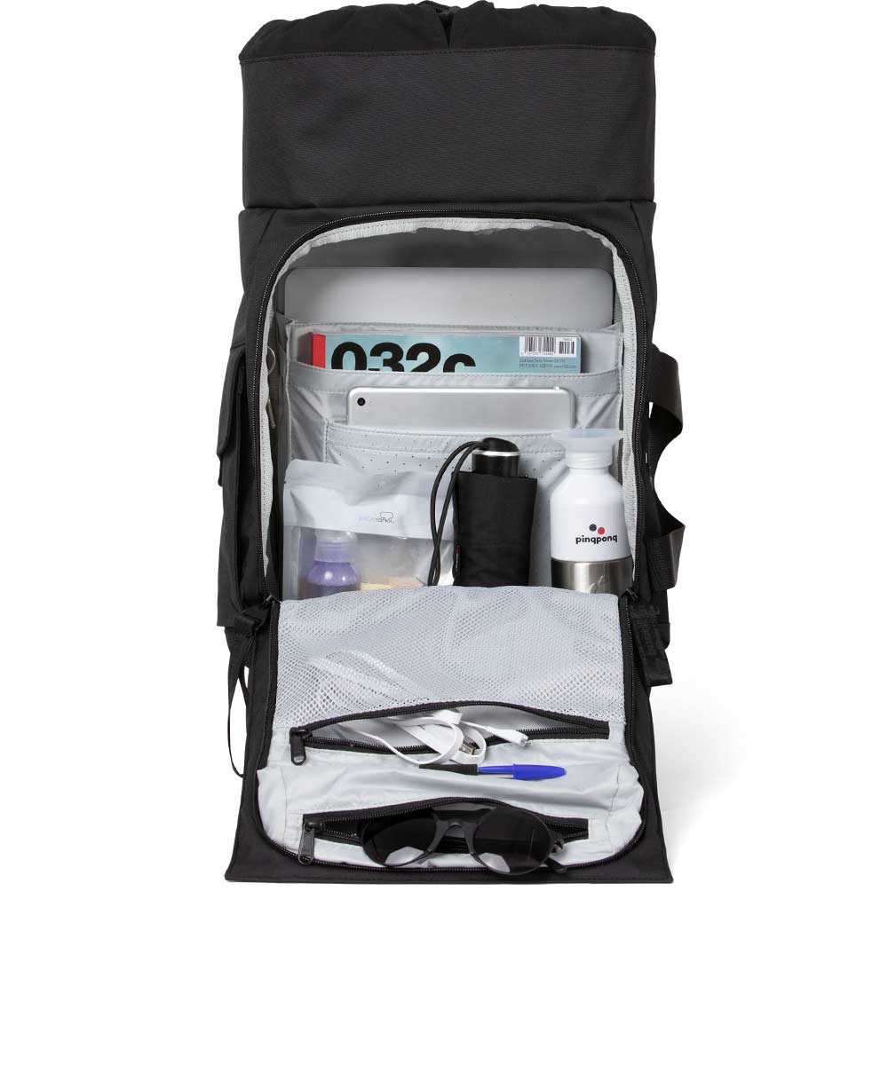 Pinqponq Blok Medium Backpack made from recycled PET bottles Construct