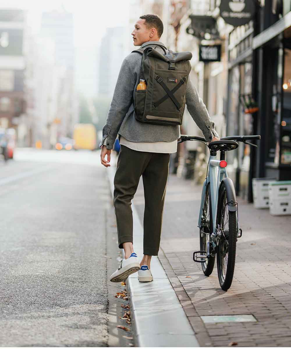 Property of Bike Pack Lenny roll top backpack made from recycled PET bottles