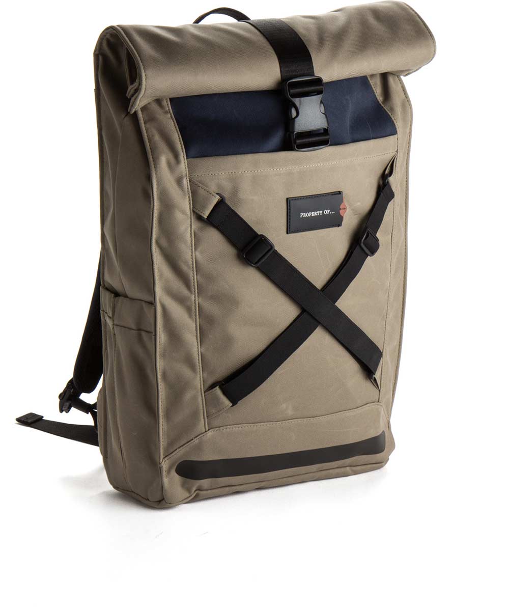 Property of Bike Pack Lenny roll top backpack made from recycled PET bottles