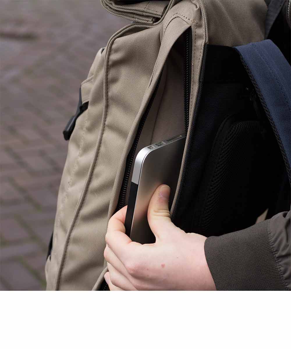 Property of Bike Pack Lenny roll top backpack made from recycled PET bottles