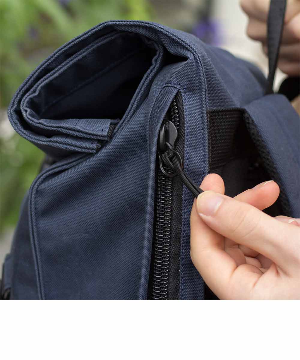 Property of Bike Pack Lenny roll top backpack made from recycled PET bottles