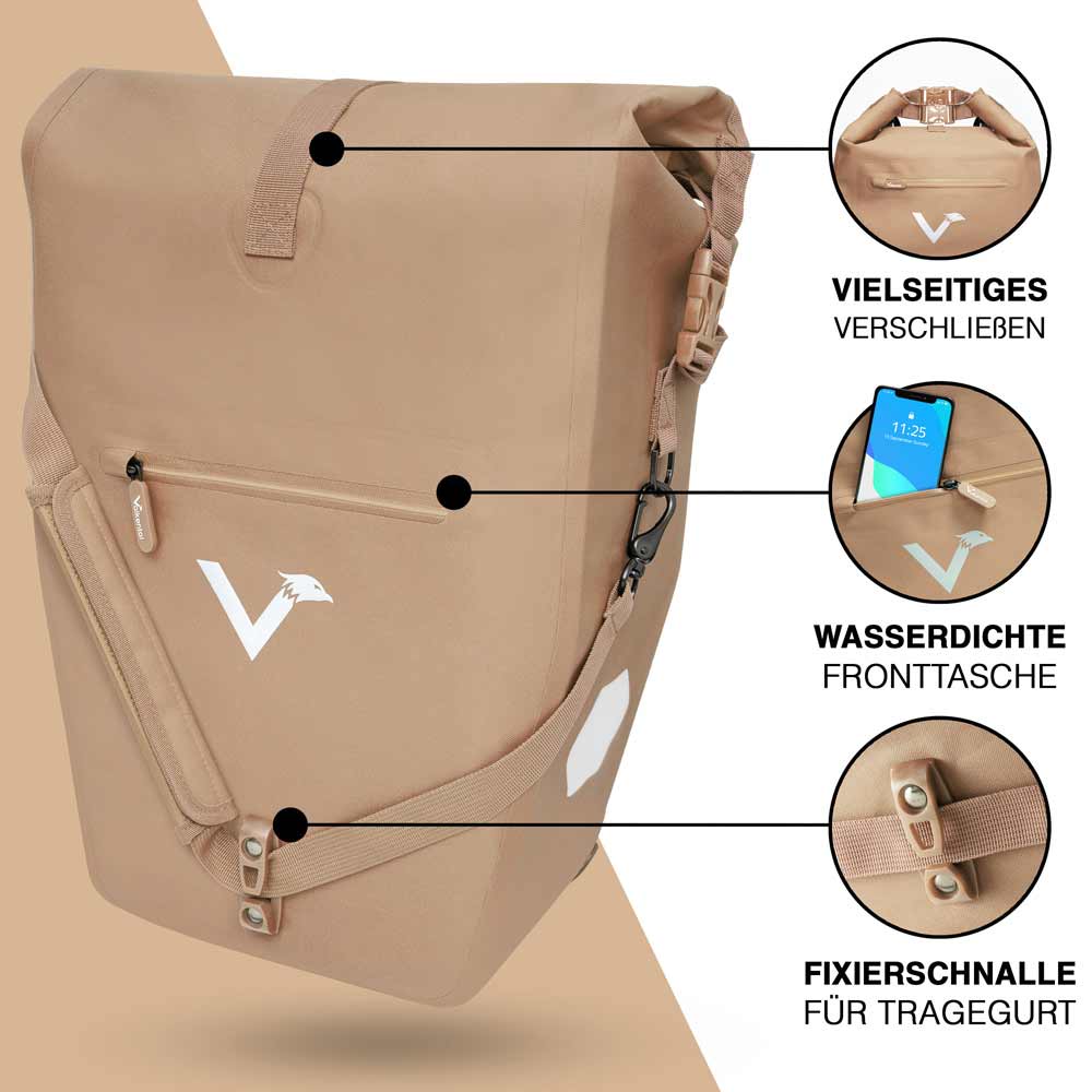 VALKENTAL ValkOcean 2-in-1 Fahrradtasche 22-28L