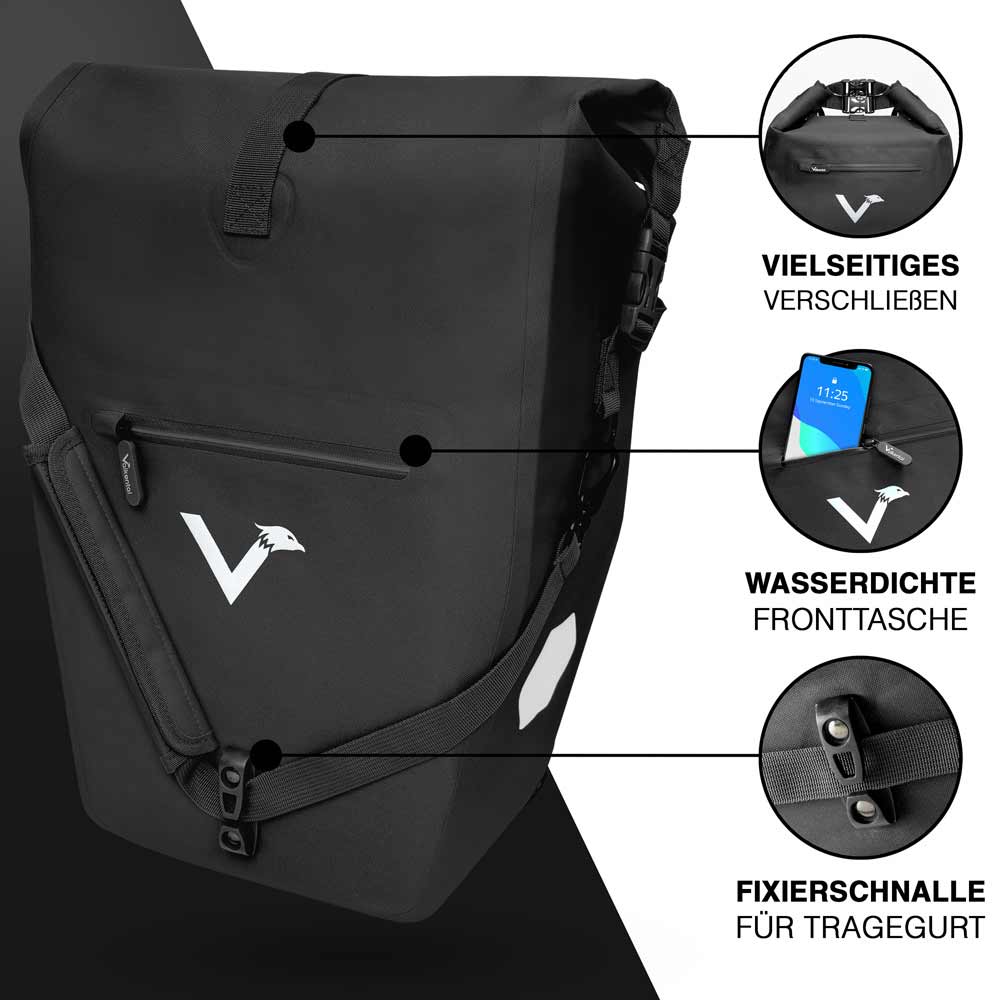 VALKENTAL ValkOcean 2-in-1 Fahrradtasche 22-28L