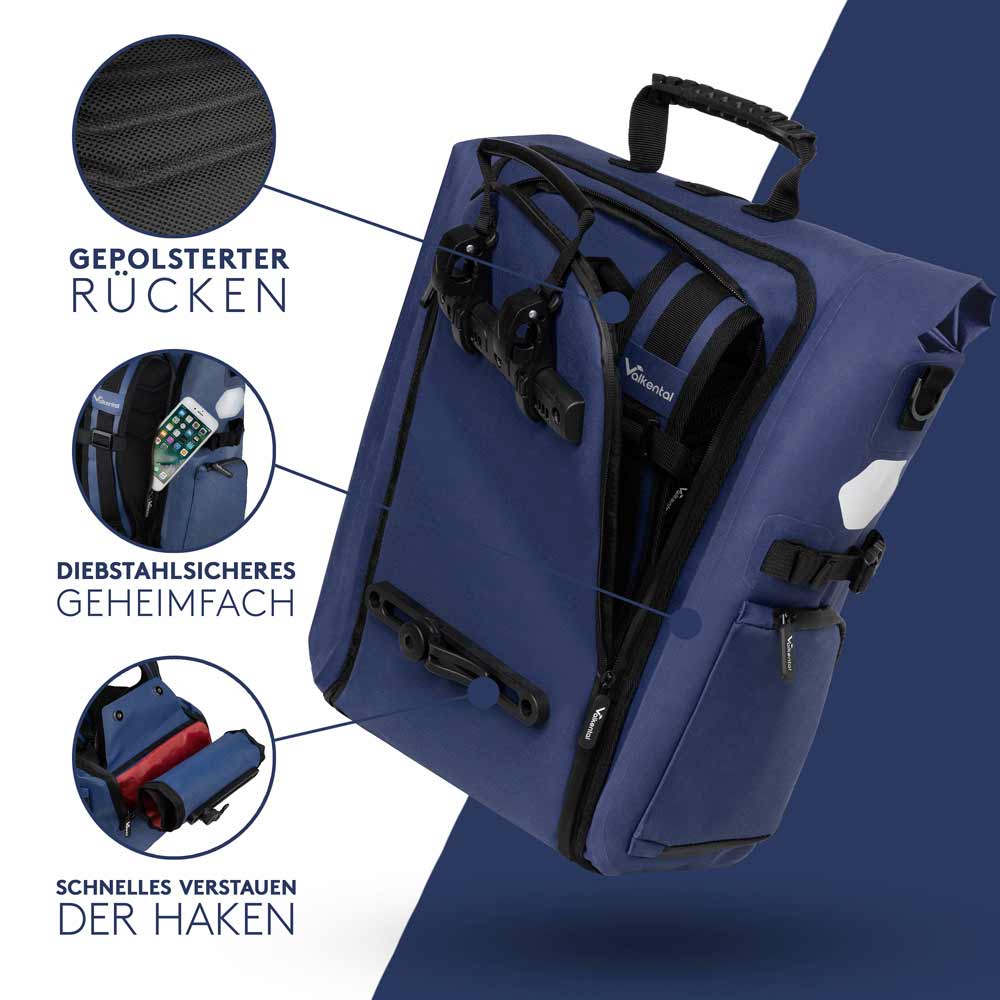 VALKENTAL ValkPro 3-in-1 bike bag 19-26L