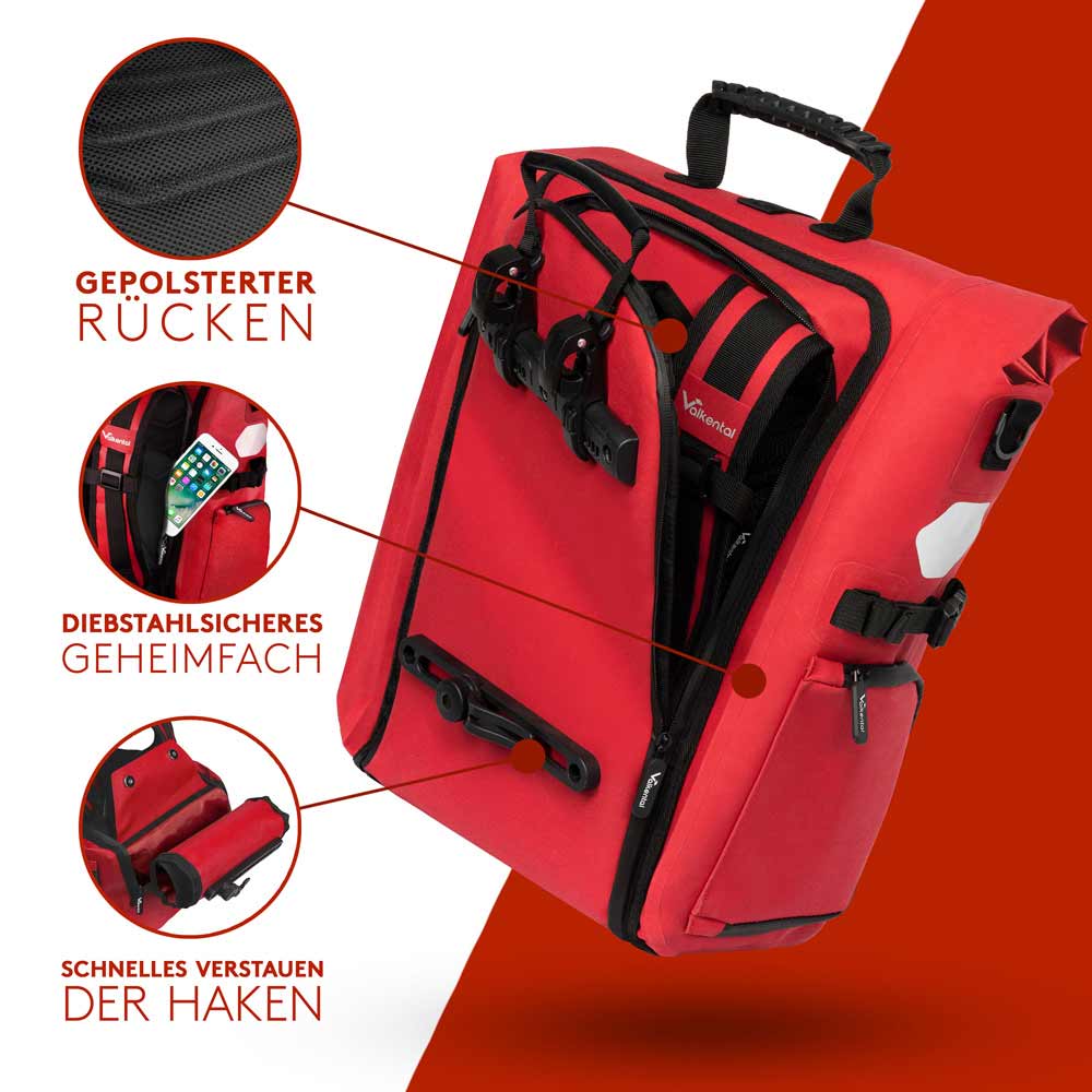 VALKENTAL ValkPro 3-in-1 bike bag 19-26L
