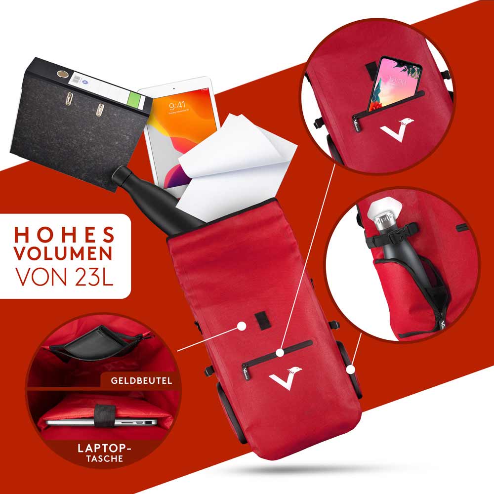 VALKENTAL ValkPro 3-in-1 bike bag 19-26L