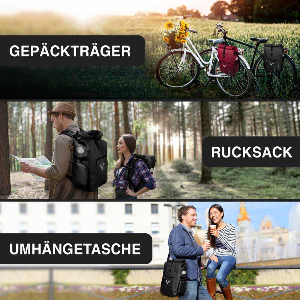 VALKENTAL ValkPro 3-in-1 bike bag 19-26L