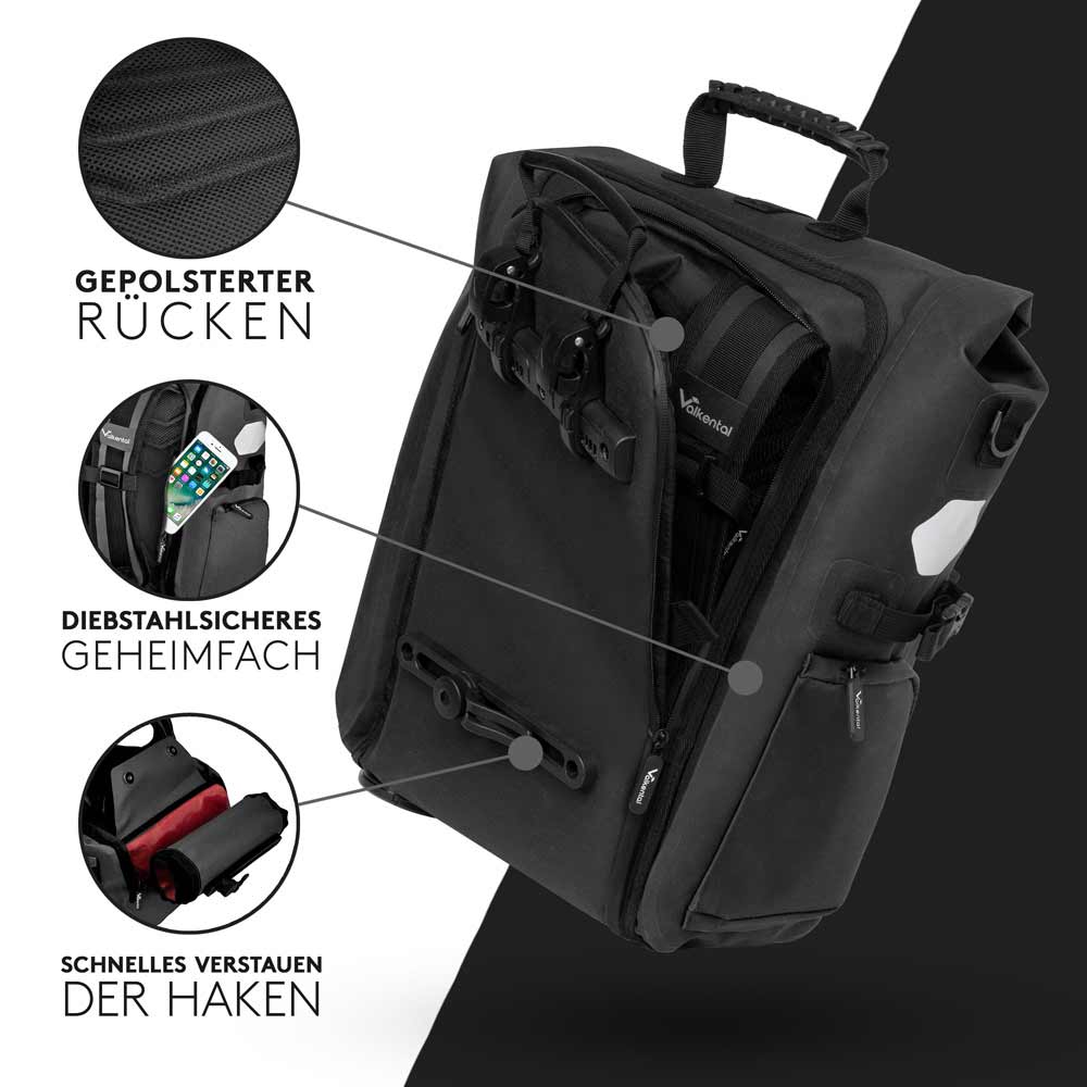valkental fahrradtasche schloss Valkental ValkPro 3-in-1 Fahrradtasche kaufen